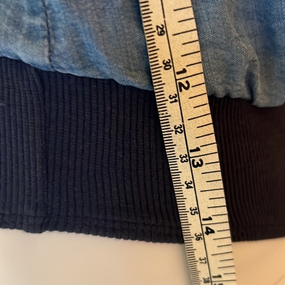 NWT ZARA Blue Denim Ruffled Chambray Camisole Spaghetti Strap Bodysuit Small - Picture 12 of 15